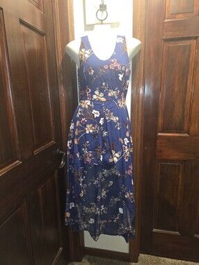 KORMEI Boho Floral Split Maxi Romper Dress Shorts Summer Size XS